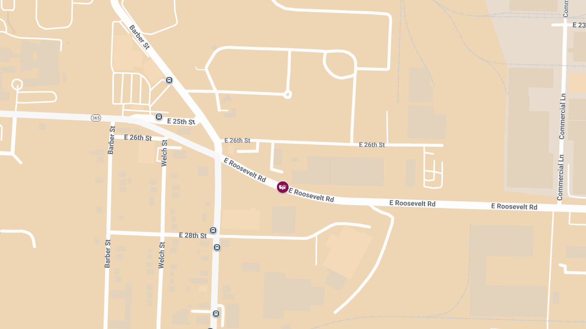 Injuries Reported in Crash on E Roosevelt Rd