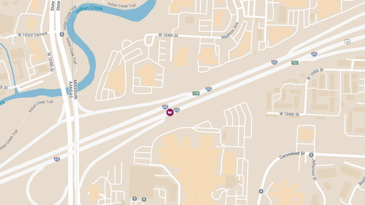 Injuries Reported in Crash on I-435 Eastbound at State Line Rd