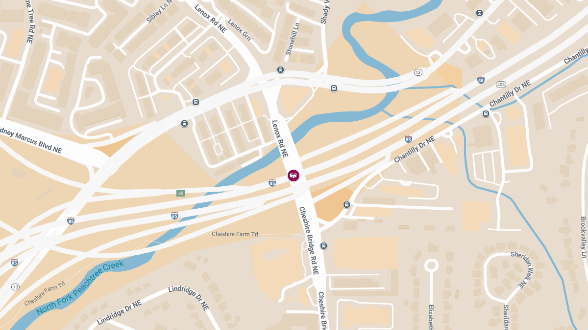 Injuries Reported in Crash on I-85 S at Lenox Rd NE