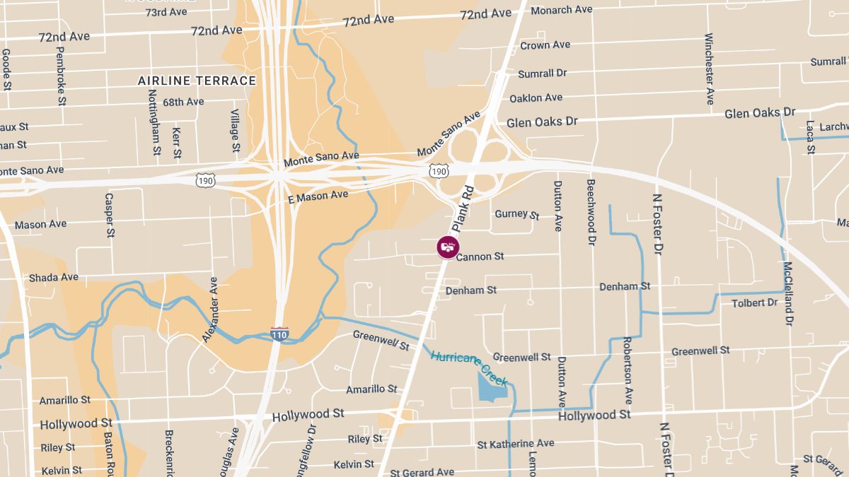 Injuries Reported in Crash on Plank Rd Near Denham St & Cannon St