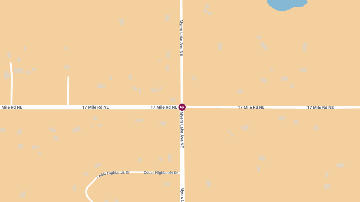 Injury Accident Reported at 17 Mile Rd NE & Myers Lake Ave NE