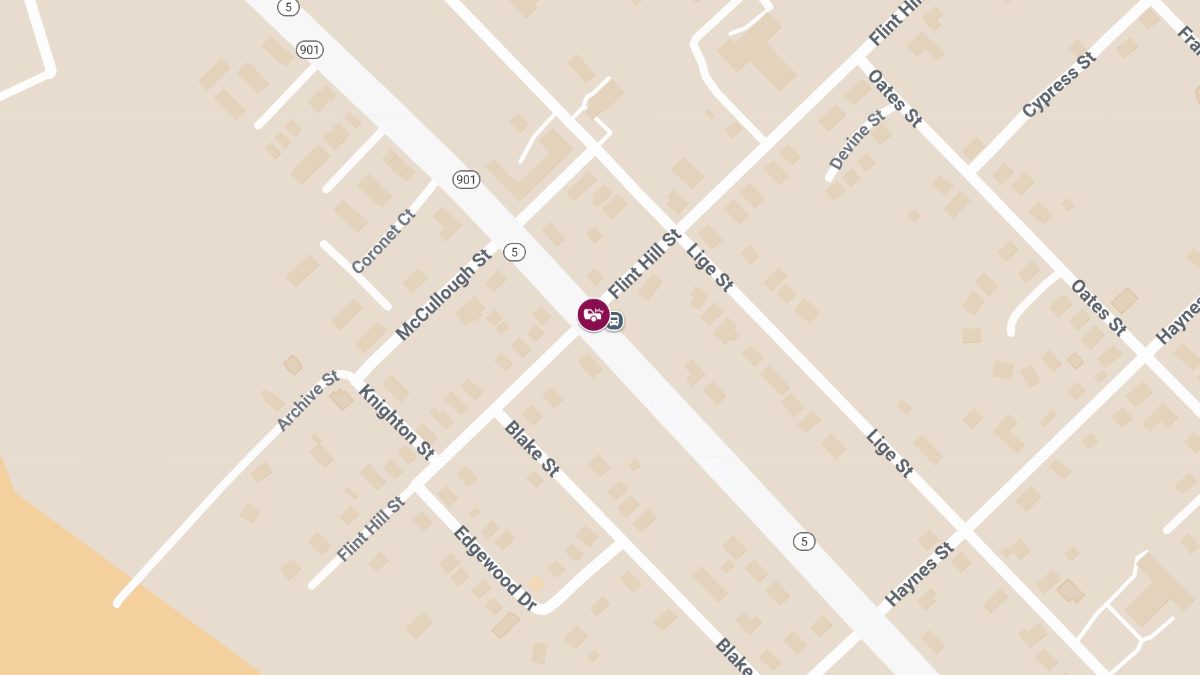 Injury Accident at S Huckle Blvd & Flint Hill St
