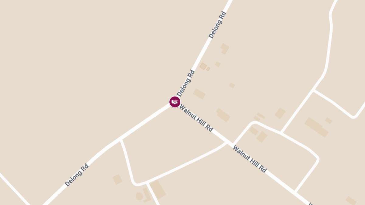 Injury Collision at Delong Rd and Walnut Hill Rd