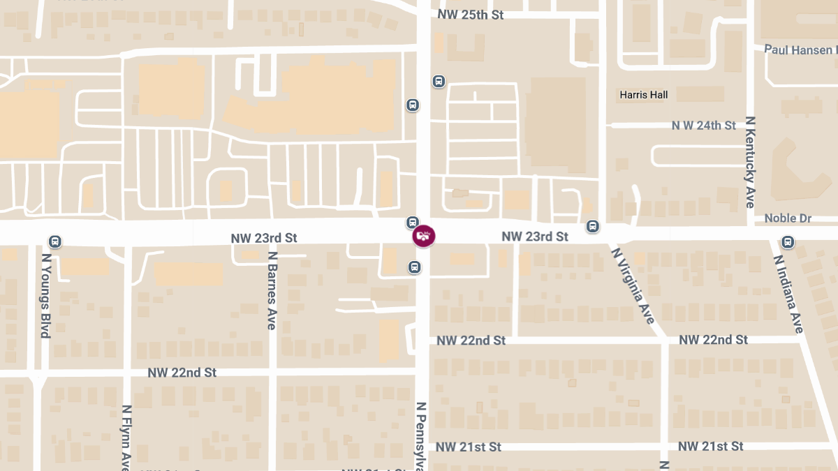 Injury Collision at NW 23rd St E&B & N Pennsylvania Ave