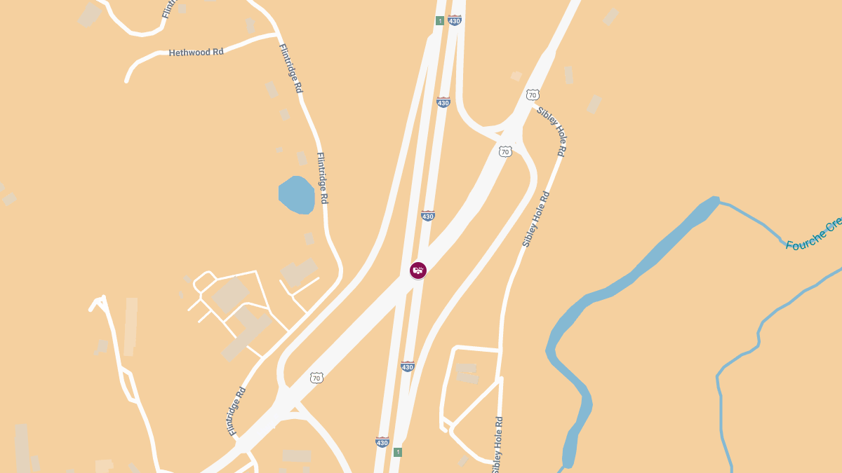 Injury Collision on I-430 N at Stagecoach Rd (1)