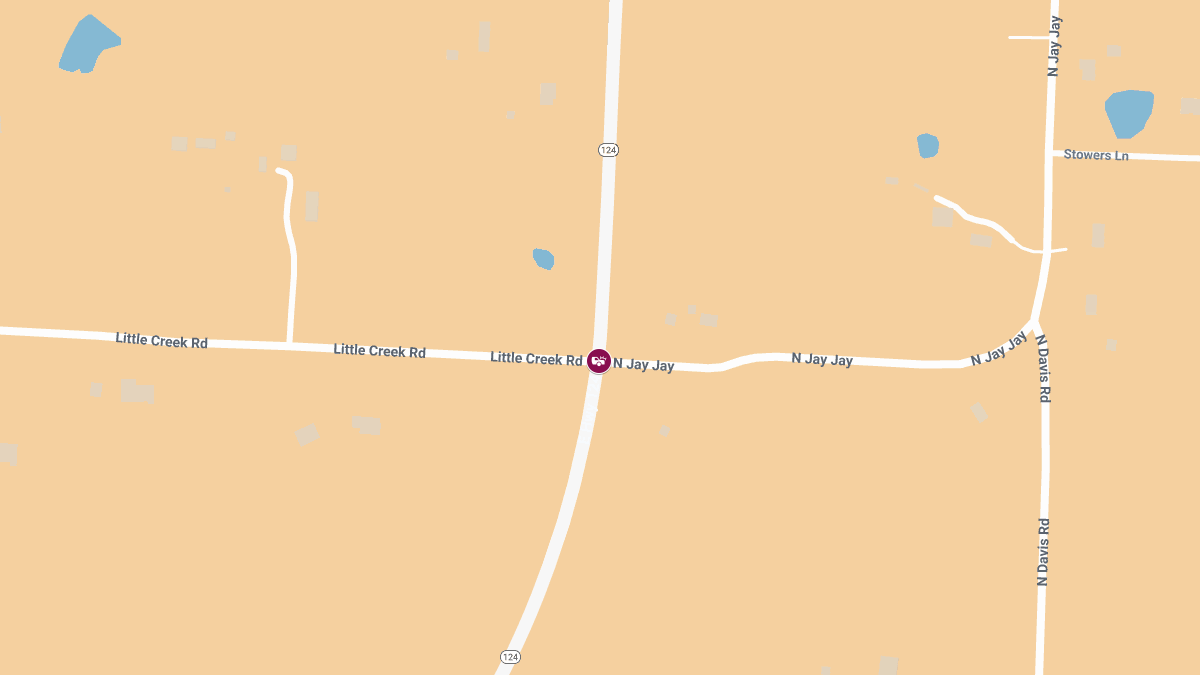 Injury Collision on MO-124 at Jay Jay Rd