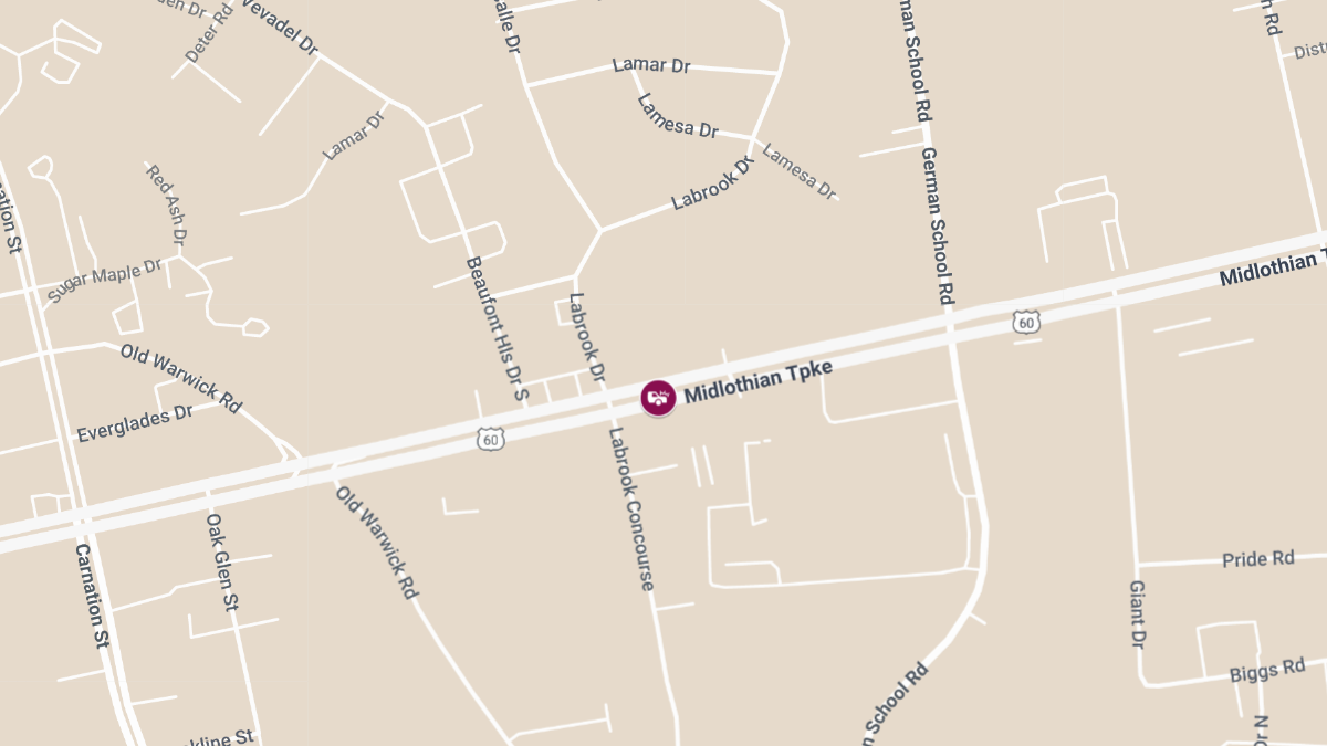 Injury Crash Reported at 6800 Midlothian Tpke