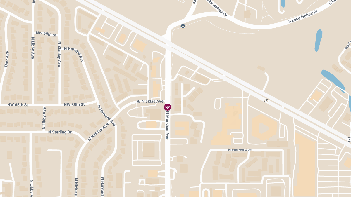 Injury Crash Reported at 6809 N Meridian Ave