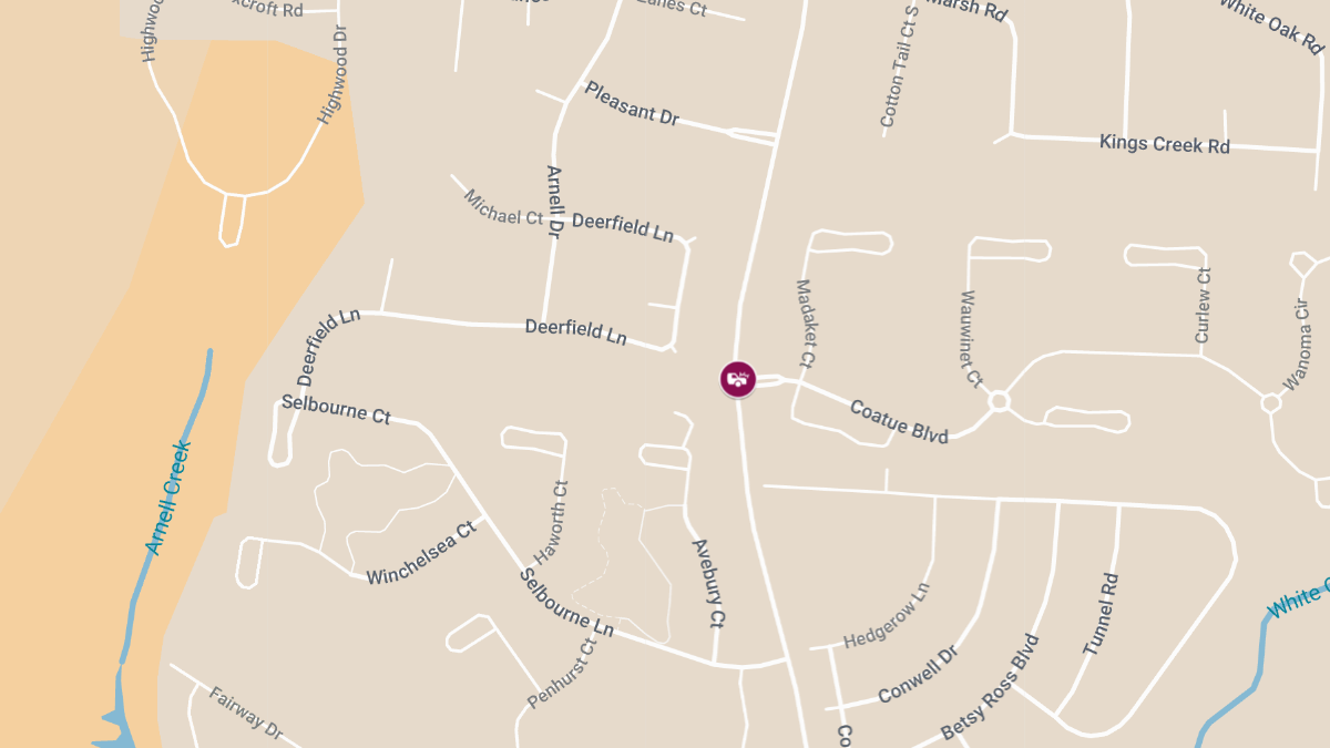 Injury Crash Reported at Coatue Blvd & Old Landing Rd