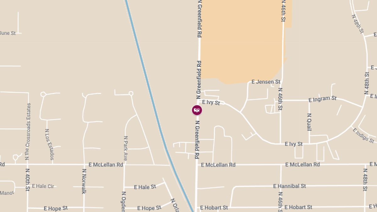 Injury Crash Reported at N Greenfield Rd & E Ivy St