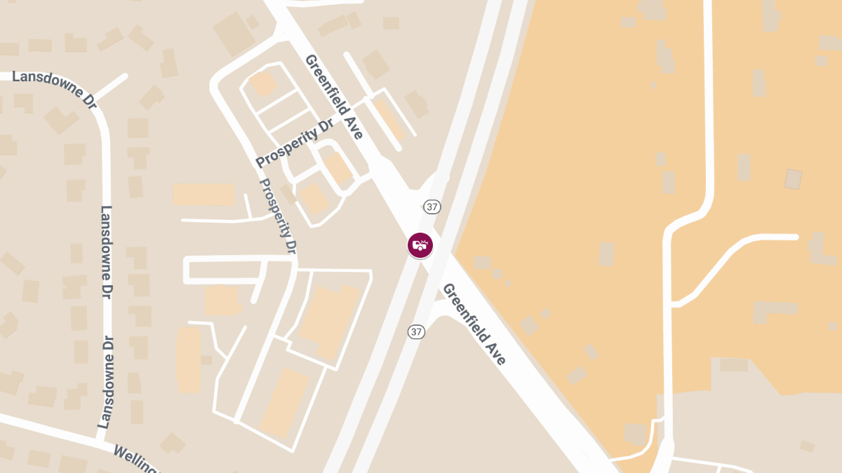 Injury Crash Reported at SR-37 and Greenfield Ave