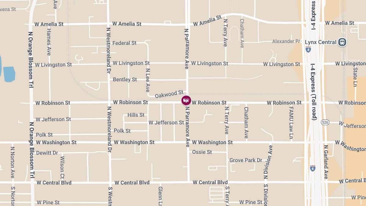 Injury Crash Reported at W Robinson St & N Parramore Ave
