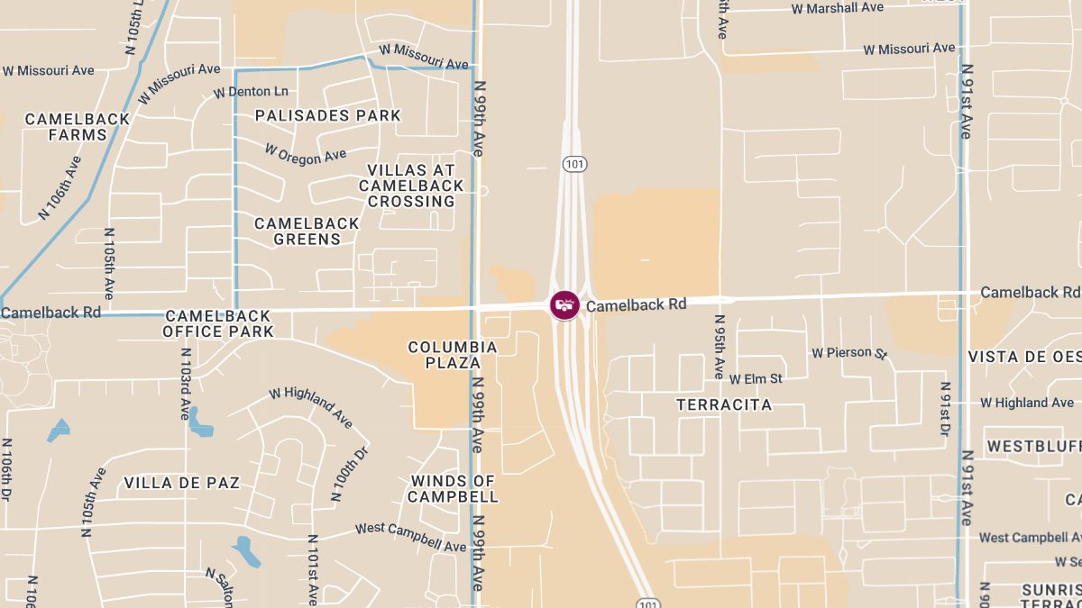Injury Crash Reported on Loop 101 at W Camelback Rd