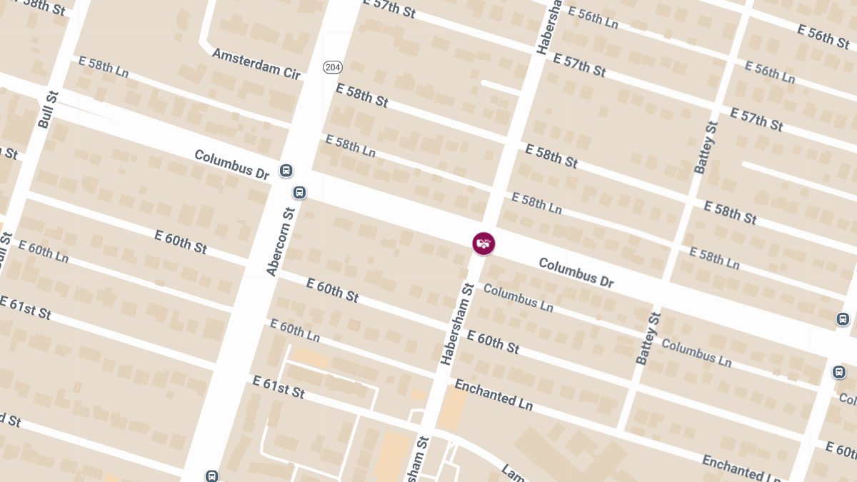 Injury Crash at Columbus Dr and Habersham St