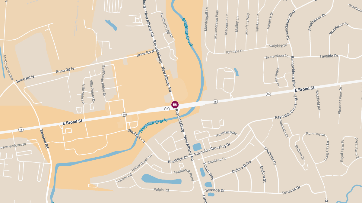 Injury Crash at E Broad St & Reynoldsburg New Albany Rd