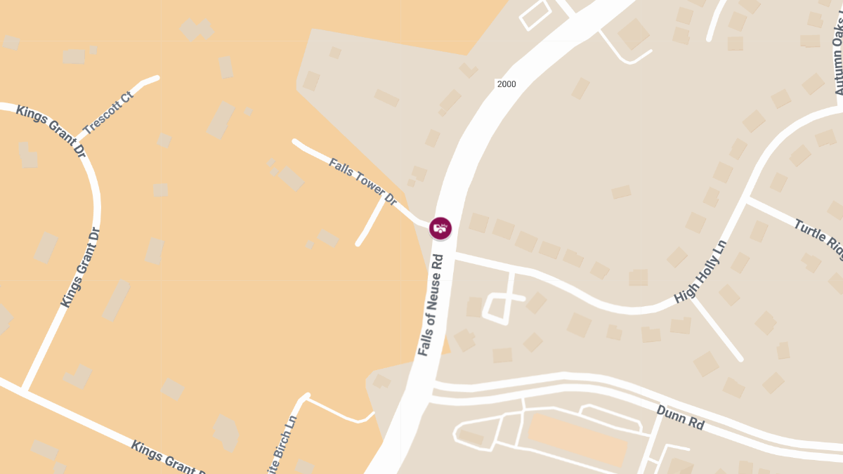 Injury Crash at Falls of Neuse Rd & Falls Tower Dr