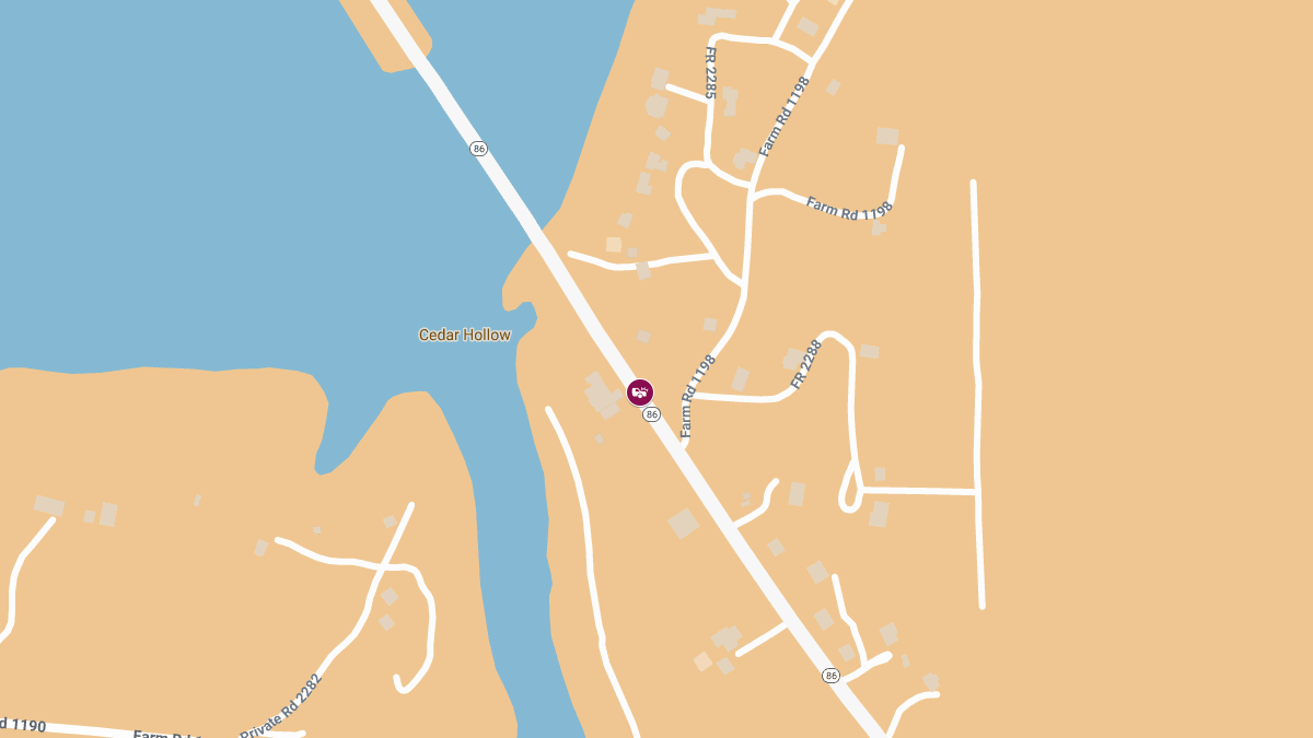 Injury Crash on Hwy 86 near Farm Rd 1198