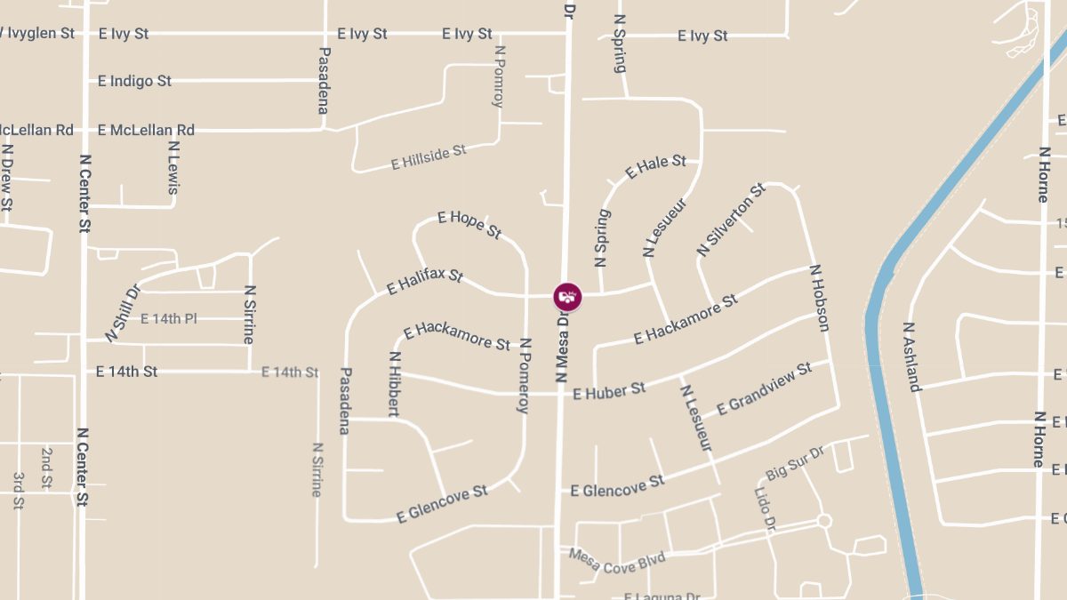 Injury Crash on Mesa Dr South of University Dr