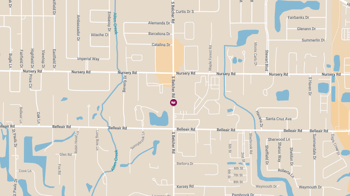 Injury in Vehicle Crash at Circle K on S Belcher Rd