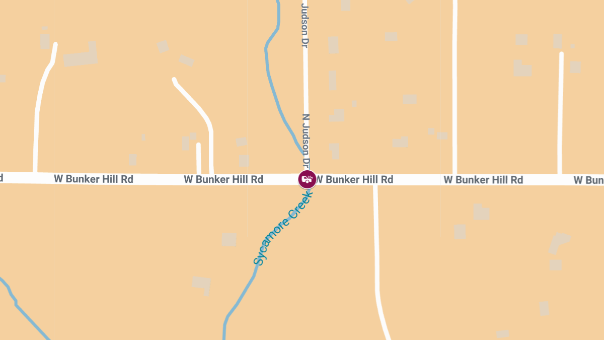 Motor Vehicle Accident With Injury at N Judson Dr & Bunker Hill Rd