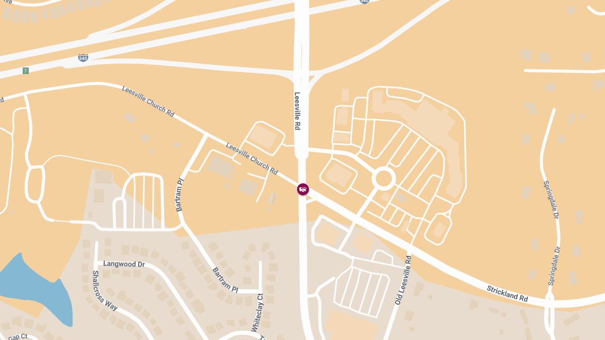 Motor Vehicle Crash With Injuries at Leesville Rd and Strickland Rd