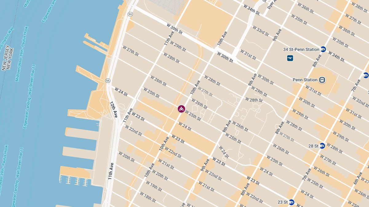 Motorcycle and Car Collision at W 25th St & 10th Ave