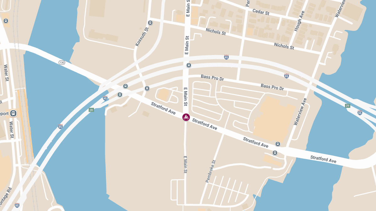Motorcyclist Injured in Crash at E Main St & Stratford Ave