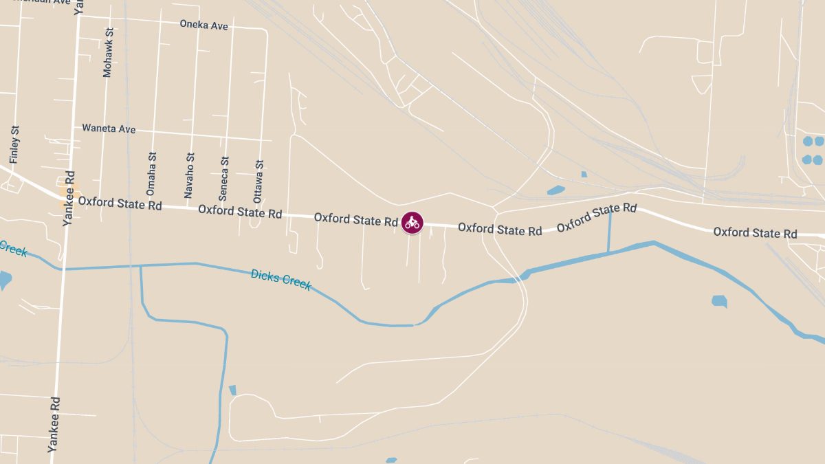 Motorcyclist Injured in Crash on Oxford State Rd Near S Main St