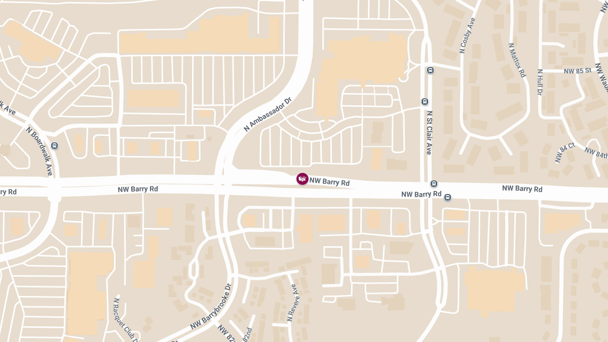 One Hospitalized After Crash on NW Barry Rd