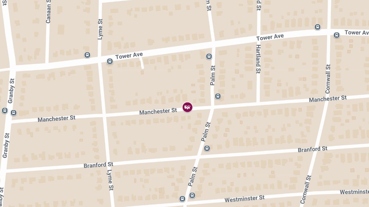 One Injured in Car Crash on Manchester St with Fluid Leak