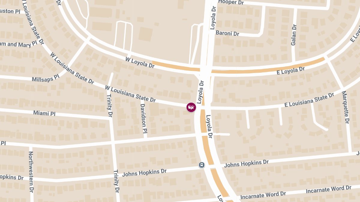 One Injured in Crash at Loyola Ave & E Louisiana State Dr