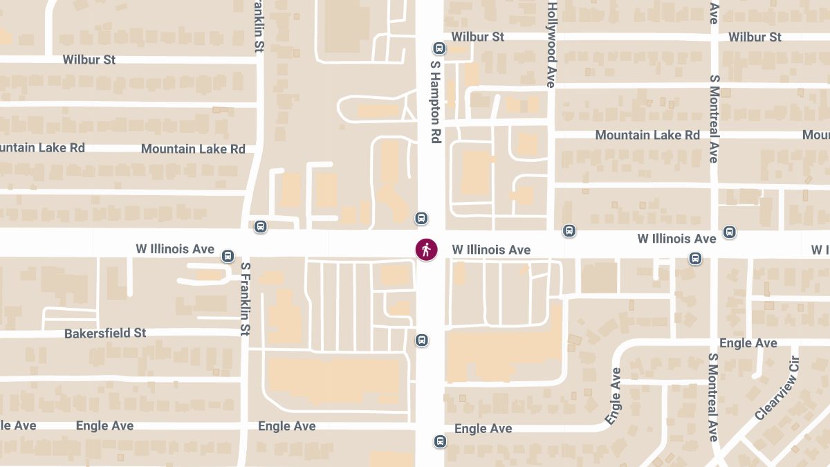 Pedestrian Critically Injured in Crash at S Hampton Rd & W Illinois Ave