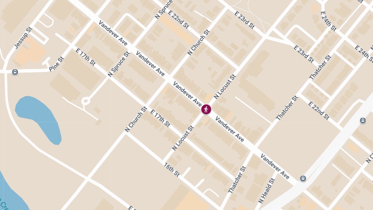 Pedestrian Injured After Being Struck at N Locust St & Vandever Ave