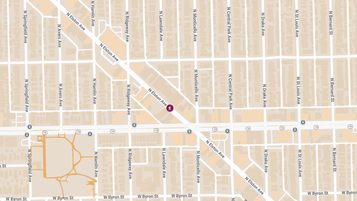 Pedestrian Injured in Crash Involving White Dodge on N Elston Ave
