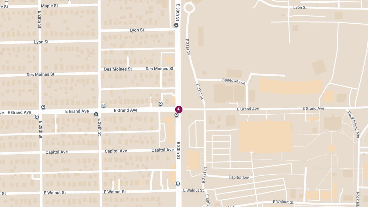 Pedestrian Struck by Vehicle at E 30th St & E Grand Ave