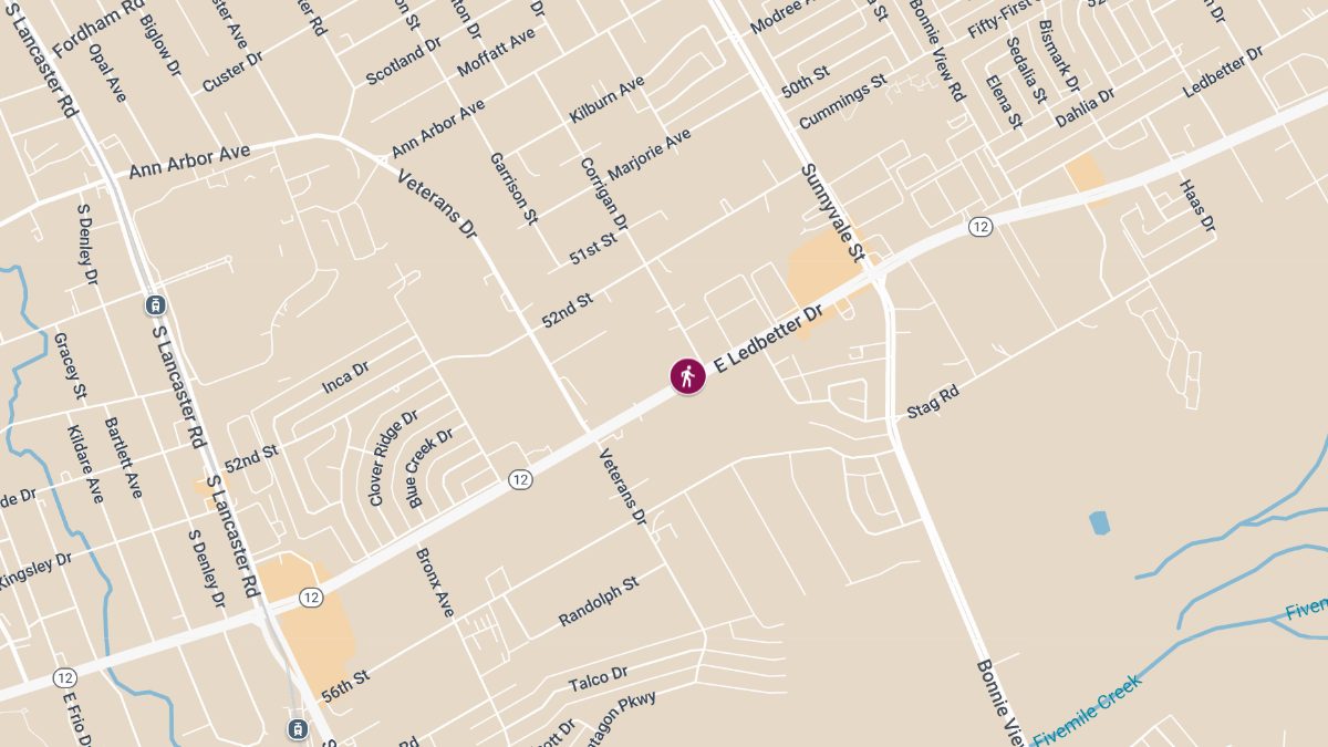 Pedestrian and Driver Killed in Crash on E Ledbetter Dr