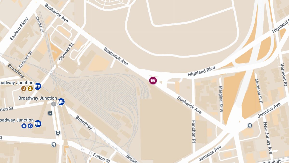 Person Trapped After Crash at Bushwick Ave and Highland Blvd