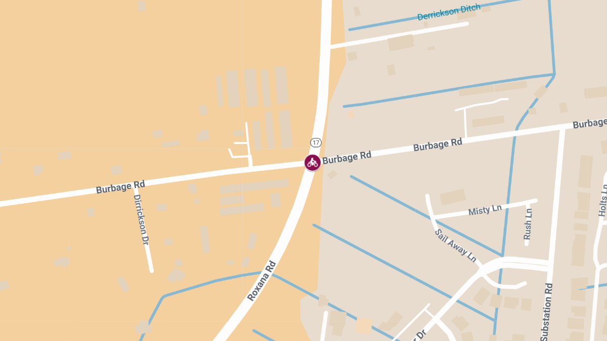 Scooter Crash with Injuries on Burbage Rd and Roxana Rd