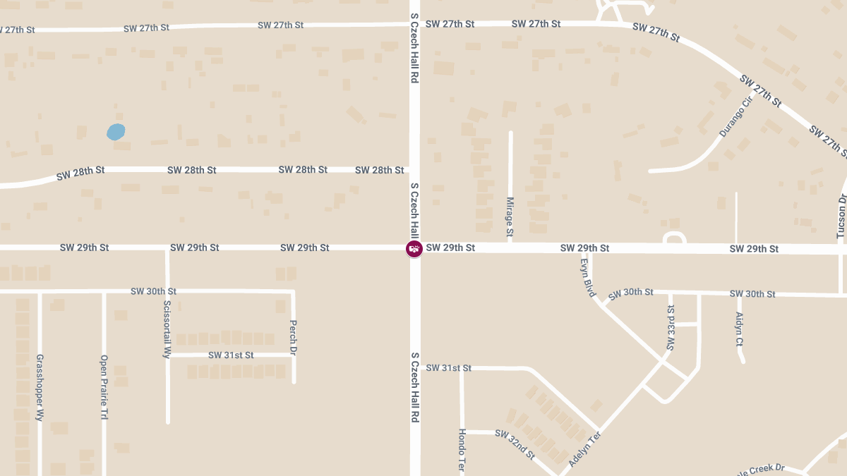 Several Hurt in Crash at S Czech Hall Rd & SW 29th St