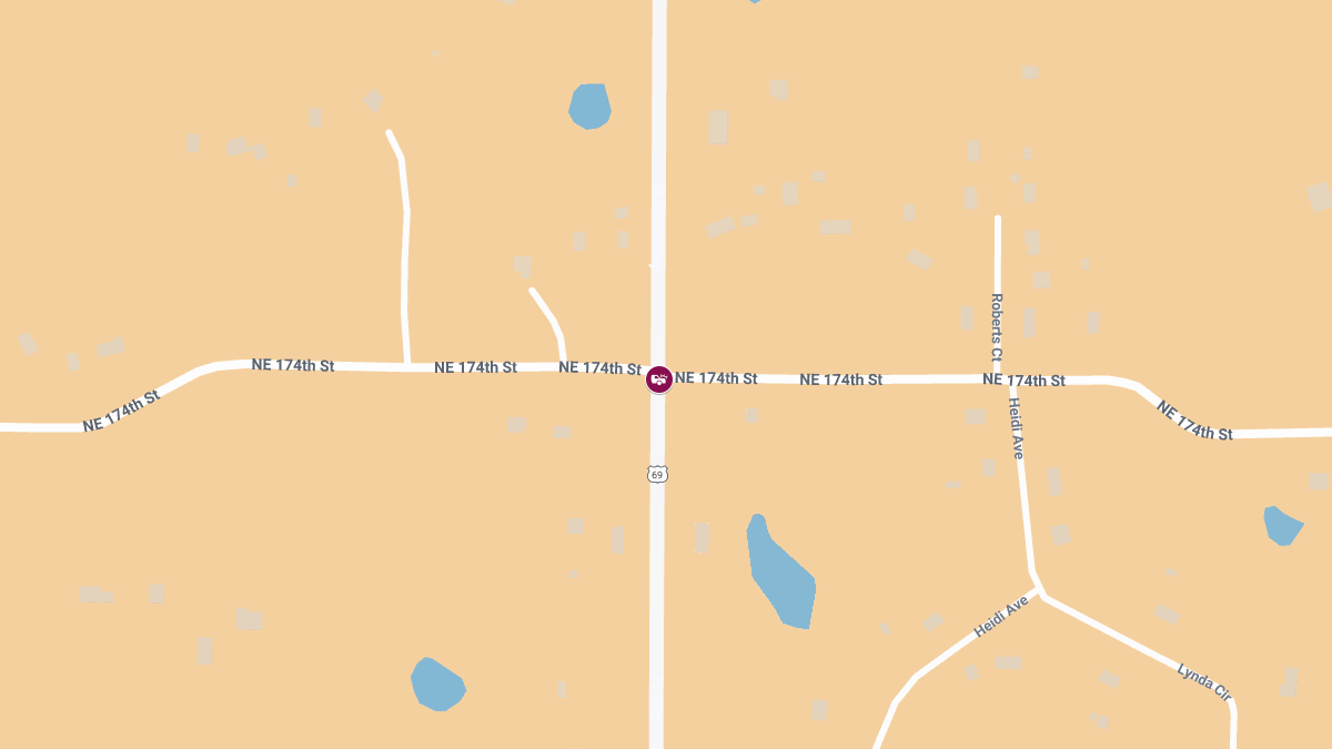 Three-Vehicle Crash with Injuries at US-69 & NE 174th St