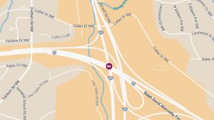 Traffic Collision With Injuries on I-20 W at I-285 N