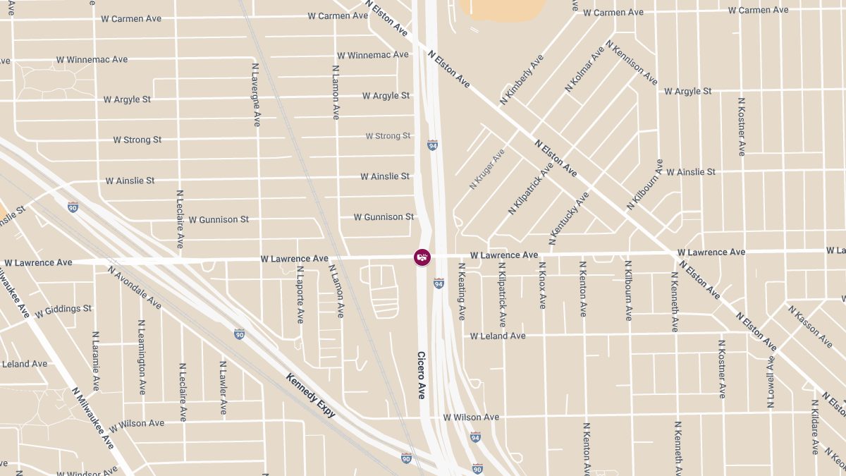 Two-Car Crash with Injuries at Cicero Ave and W Lawrence Ave