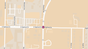 Two-Vehicle Crash with Injuries at E Highland Dr & N Chestnut Ave