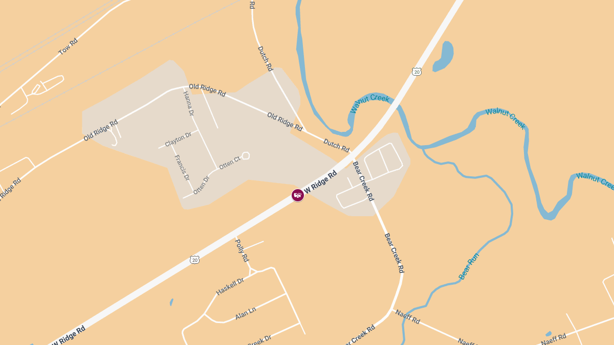 Vehicle Accident with Injury Reported on W Ridge Rd