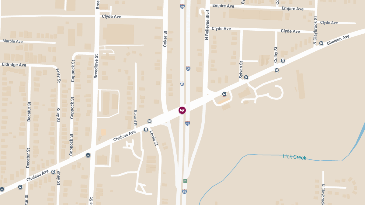 Vehicle Crash with Injuries on I-40 W at Chelsea Ave