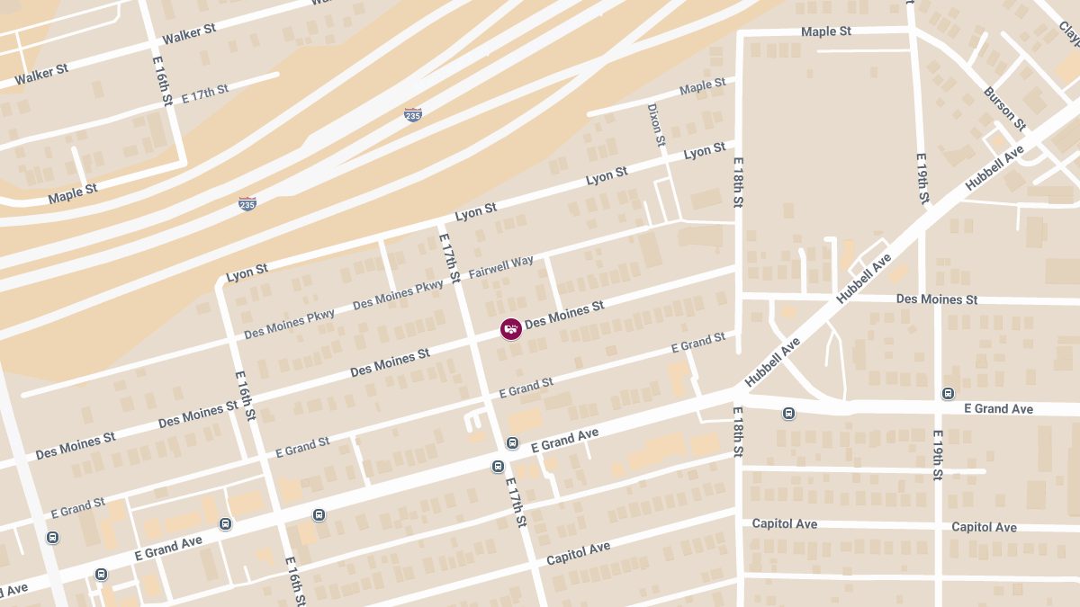 Woman Injured in Two-Vehicle Crash on Des Moines St