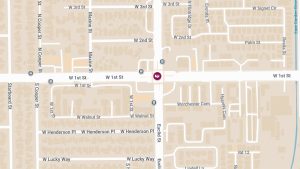 Collision with Injuries Reported at N Euclid St and W 1st St