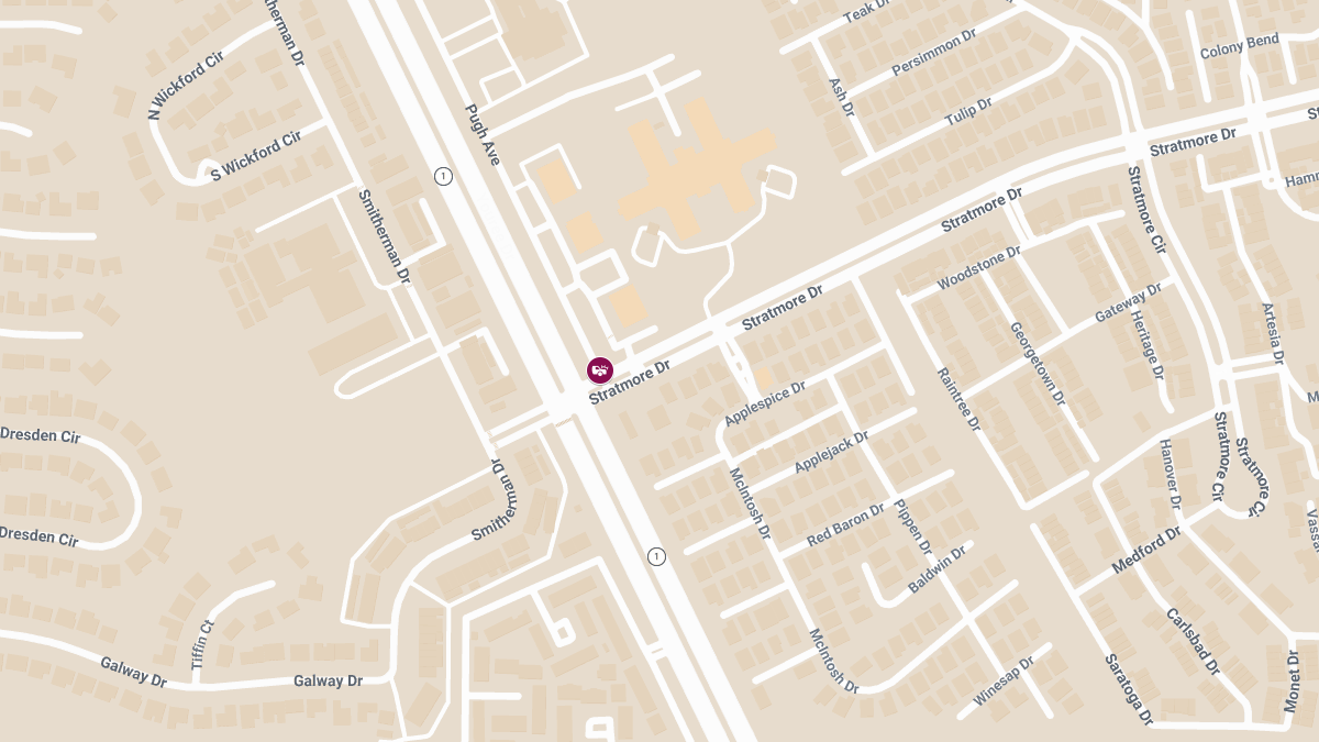 1 Injured in Traffic Accident at Pugh Ave & Stratmore Dr
