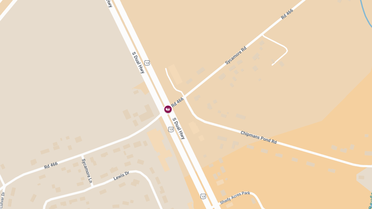 2 Injured in Two-Vehicle Crash on Sussex Hwy at Sycamore Rd