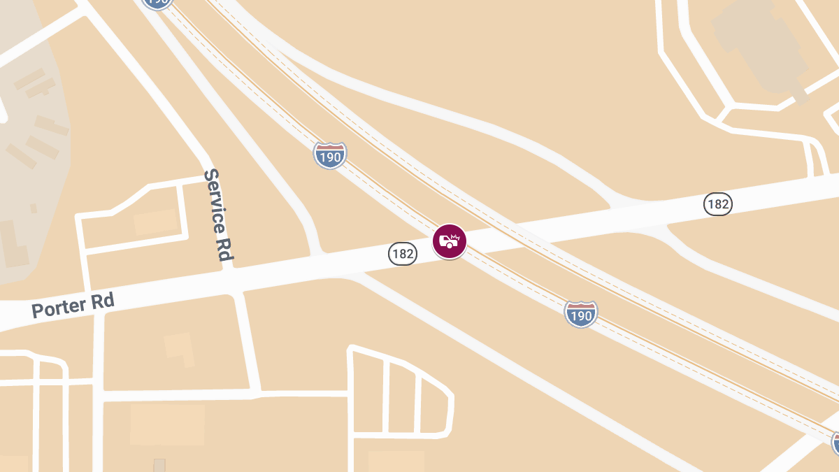 2-Vehicle Accident with Injuries at Porter Rd & I-190 Ramp